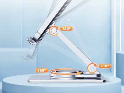 Laptop Stand for Desk, Adjustable Laptop Riser ABS Silicone Foldable Portable Laptop Holder